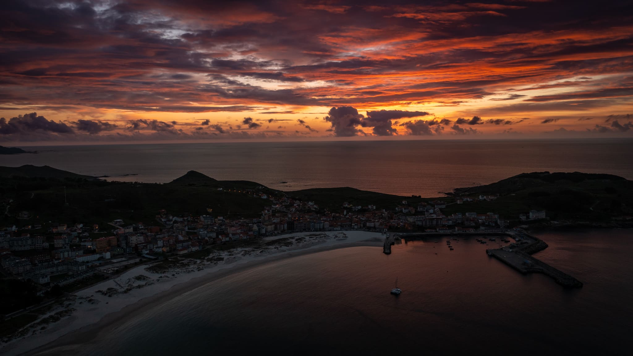 Croatian cove from above